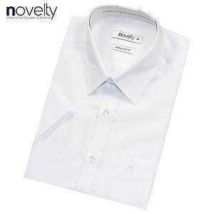 Áo sơ mi nam ngắn tay trắng Regular fit NSMMMWMSPR210261N