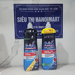 Nước làm bóng Finish 1600ml, 800ml dung dịch dầu làm bóng bát chén finish dùng cho máy trợ xả, trợ xấy khô, bóng bát