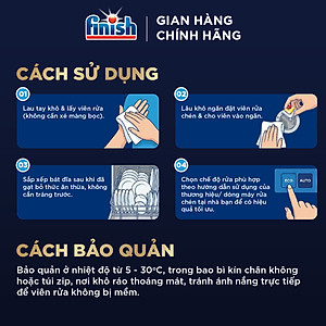 [Mới] Viên rửa chén bát hương chanh Finish Ultimate Plus All in one túi 18 viên - dòng siêu cao cấp