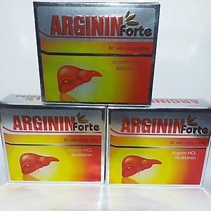 Viên Uống Bổ Gan Arginin Forte - Bảo Vệ Gan - Giúp Thanh Nhiệt Mát Gan - Giải Độc Cơ Thể - Hộp 60 Viên