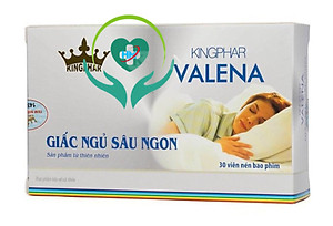 ￼Thảo Dược An Thần Ngủ Ngon valena Kingphar - Hộp 30 Viên - Giúp an thần, gây ngủ, tạo giấc ngủ đến nhanh, tự nhiên