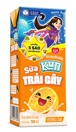 Thùng 48 Hộp Sữa Trái Cây Hương Cam KUN 180ml/hộp ( thẻ cào)