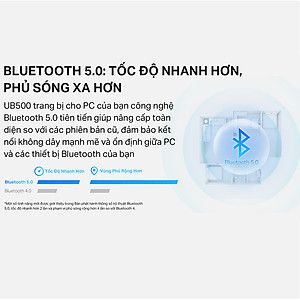 Bộ chuyển đổi Bluetooth TP-Link UB500 USB Nano Bluetooth 5.0, Hỗ trợ Windows 11/10/8.1/7, hàng chính hãng