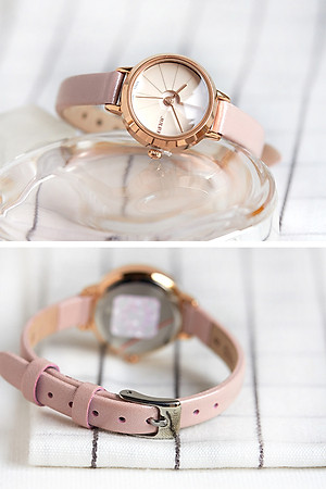 Đồng Hồ Nữ Julius Hàn Quốc JA979C Dây Da Cá TÍnh Màu Hồng