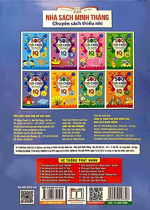 500 Trò Chơi Rèn Luyện IQ (4-10 tuổi) - Khả Năng Ghi Nhớ (Sách Bản Quyền)
