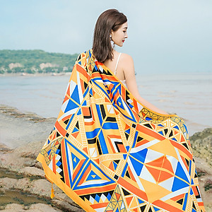 Khăn Choàng Boho Đi Biển, Khăn Quàng Cổ Họa Tiết Thổ Cẩm Mỏng Nhẹ (Nhiều Mẫu)