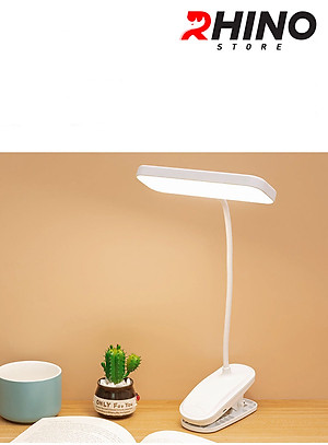 Đèn học LED gắn kẹp bảo vệ mắt chống cận cảm ứng Rhino L401, tích điện đa năng làm việc, để bàn học - Hàng chính hãng