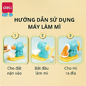 Đất Nặn Làm Bếp Làm Kem Mì Cùng Bé Khuôn Và Máy Thủ Công Deli - Đồ Chơi Giáo Dục Nhập Vai Thông Minh Cho Bé - 67801 67802 67805 YC