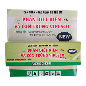 PHẤN DIỆT KIẾN VÀ CÔN TRÙNG VIPESCO - DIỆT TRỪ CÔN TRÙNG QUANH NHÀ - DẠNG VIÊN PHẤN - CÓ THỂ VẼ HOẶC NGHIỀN BỘT RẮC