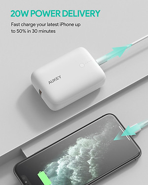 Pin sạc dự phòng Aukey PB-N83S 20W PD 10.000mAh, hàng chính hãng