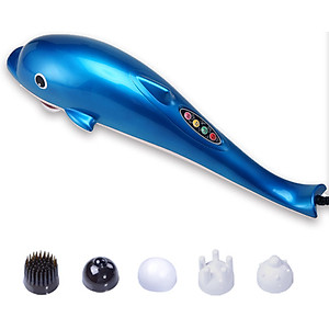 Máy mát xa cầm tay cá heo 6 đầu Nikio PL 608B điện tử