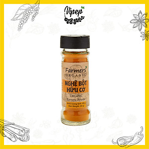 Nghệ Bột Farmers' Organic Vipep Hũ Thủy Tinh 40g