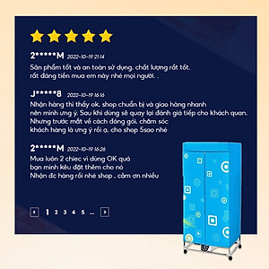 Tủ sấy quần áo khung inox 2 tầng có điều khiển từ xa, sấy quần áo nhanh khô có Bảo hành 12 tháng -  Hàng chính hãng