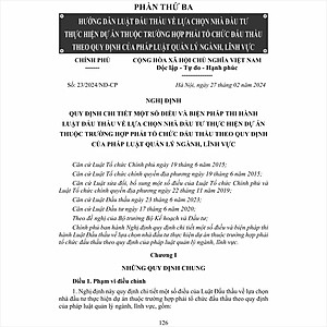 Sách Luật Đấu Thầu 2023 và Các Văn Bản Liên Quan Đến Lĩnh Vực Đấu Thầu - V2379N