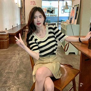 Áo len nữ mẫu mới hot trend, áo nữ ngắn tay kiểu dáng trẻ trung, phong cách