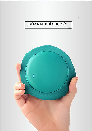 Gối hơi kê cổ bơm tự động, mềm mại, thiết kế hình chữ U giúp giảm đau cổ, có nút cài, phù hợp cho văn phòng và du lịch  Phượt Dã Ngoại Đi Chơi Quà Tặng Nam Nữ