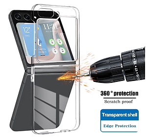 Ốp lưng trong suốt chống sốc cho Samsung Galaxy Z Flip 7 / Z Flip 6 hiệu Likgus Crystal - Bảo vệ toàn diện, chống sốc chống va đập, đệm khí 4 góc - Hàng nhập khẩu