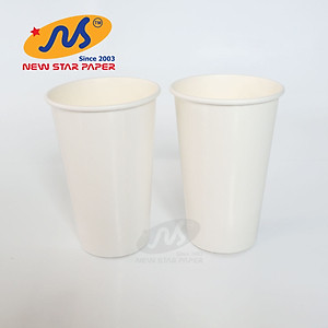 Ly giấy 16oz~472ml - Lốc 50 ly giấy trơn