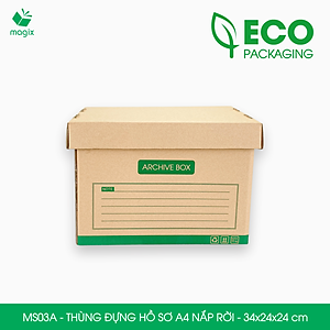 MS03A - 34x24x24 cm - Bộ 5 thùng đựng hồ sơ A4 nắp rời