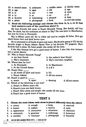 Bài Tập Trắc Nghiệm Tiếng Anh 8 (Có Đáp Án) (2022)