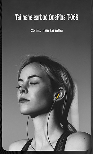 Tai nghe stereo có mic earbud RiBi OnePlus T-068 - Hàng chính hãng