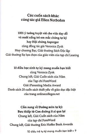 Sách 10 Điều Trẻ Tự Kỷ Mong Muốn Bạn Biết