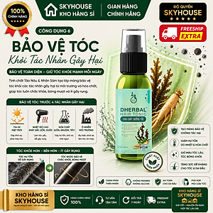Tinh chất dưỡng tóc thảo dược thiên nhiên chiết xuất tảo nâu nhân sâm độc quyền DHERBAL chai 100ml tinh chất mọc tóc chính hãng