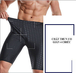 Quần Bơi Lửng Cho Nam Với Thiết Kế Vảy Cá Mập Yesure Chống Thấm Nước , Nhanh Khô Tặng Kèm Nón Bơi Vải chống nước, có thể dùng cho vận động viên chuyên nghiệp hoặc người có sở thích đi bơi