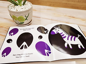 Trọn Bộ 6 Cuốn Ehon Kích Thích Thị Giác cho bé Song Ngữ Việt Anh - In mực chiết xuất tự nhiên - Chất liệu giấy ảnh chịu nước, chống thấm nước - Bé gặm nhấm không rách