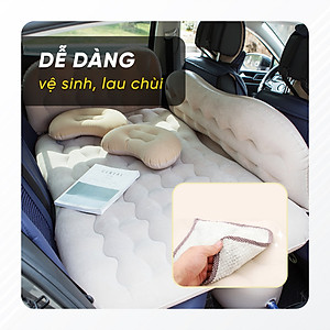 [XẢ KHO]Đệm hơi ô tô, nệm hơi xe ô tô cao cấp hàng dày loại 1, có thành chắn an toàn, tặng kèm bơm điện và bộ gối