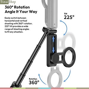 Ulanzi JJ03 - Tripod Đa Năng 3 Trong 1, Vòng Nam Châm MagSafe, Bluetooth Remote Và Xoay 360 Độ Cho Điện Thoại - Hàng chính hãng
