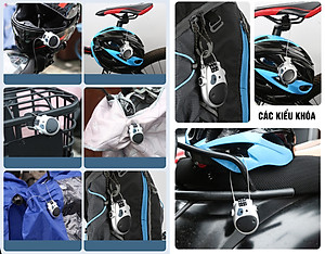 Khóa dây mật mã cáp thép chống trộm mini Minh House