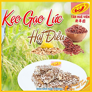 Đặc Sản Sóc Trăng - Kẹo Gạo Lức Hạt Điều Cao Cấp Tân Huê Viên 250G, Kẹo Gạo Lứt Sóc Trăng