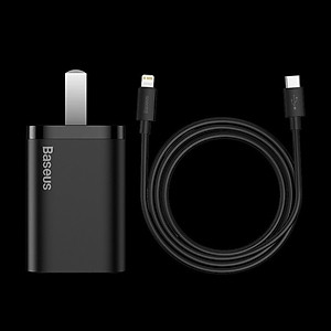Bộ Cốc sạc và Cáp sạc nhanh Baseus Super Si PD 20W CCCJGCC for iPhone 12 (Hàng chính hãng)