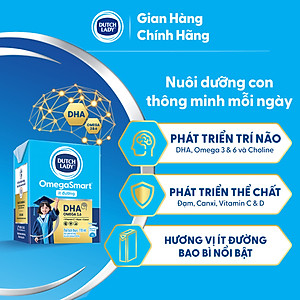 Thùng 48 hộp Sữa Dinh Dưỡng Dutch Lady OmegaSmart Ít Đường 110 ml