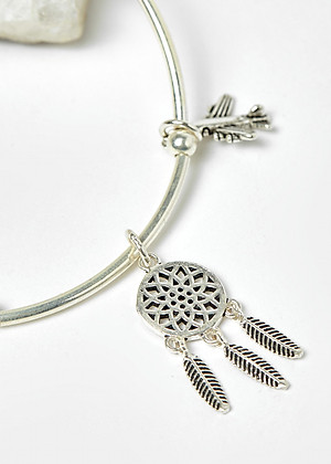 Lắc bạc charm hoa sen - Ngọc Quý Gemstones