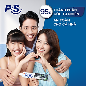Combo 2 Kem đánh răng P/S Trắng răng than hoạt tính & tre 230g