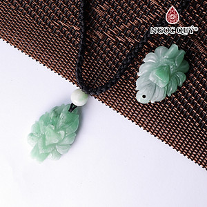 Mặt dây chuyền nữ hoàng hồ ly đá cẩm thạch phỉ thúy mệnh hỏa mộc - Ngọc Quý Gemstones