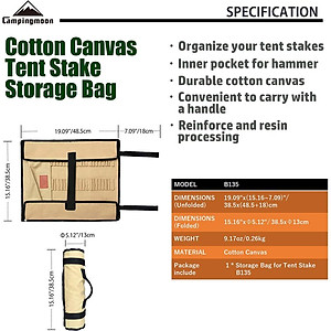 Đồ cắm trại túi đựng cọc lều campoutvn campingmoon campoutvn du lịch dã ngoại glamping sang trọng vải dày gấp gọn tiện lợi A254