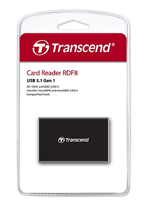 Đầu Đọc Thẻ Nhớ Transcend F8K Gen2 USB 3.1 TS-RDF8K2 - Hàng chính hãng