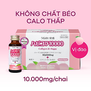 Collagen nước đậm đặc De Happy 10.000 mg ( Nhật ) Tăng sức độ đàn hồi, giảm nếp da, làm chậm quá trình lão hóa da, khớp, tăng cường sức khỏe tổng thể - QuaTangMe Extaste