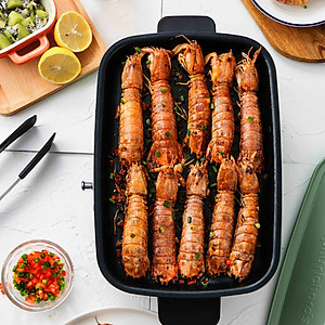 Nồi điện 3 trong 1 lẩu, hấp, nướng đa năng cao cấp Morphy Richards - Chất liệu: Nhôm hợp kim - Công suất 1400W  - Có 4 màu - Hàng Nhập Khẩu