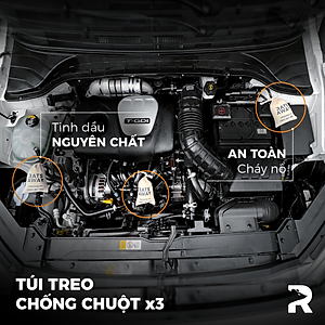 Combo đuổi chuột cho ô tô: Chai xịt 500ml + Túi treo RATS AWAY