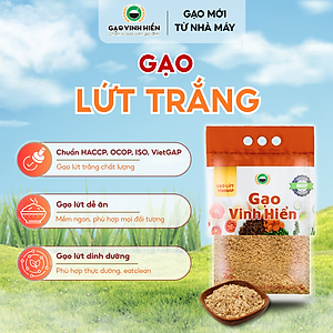 Đặc sản Tiền Giang - Gạo Lứt VietGAP Vinh Hiển (2KG) - Chuẩn VietGAP và OCOP 4 SAO