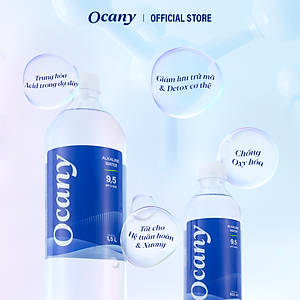 Thùng 12 chai nước ion kiềm Ocany chai 1,5l 