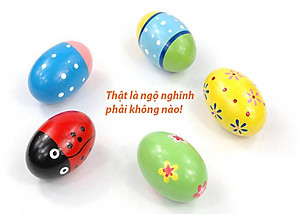 Xúc xắc trứng gà bằng gỗ - 1 chiếc 