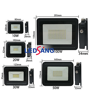 Đèn pha led 200w - Đèn led ngoài trời 200w - Đèn pha 200w - Chống nước IP 66 - Ánh sáng trắng - PL6