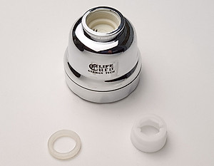 Đầu Vòi Tăng Áp 1 Chế Độ Chảy Mạ Chrome Eurolife EL-TA03 (Trắng Bạc)