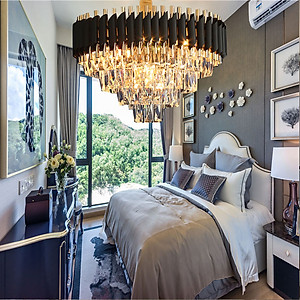 Đèn chùm pha lê MOGA trang trí nội thất hiện đại sang trọng