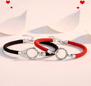 Vòng tay đôi nam nữ 2 màu đỏ đen LT66 cực xinh